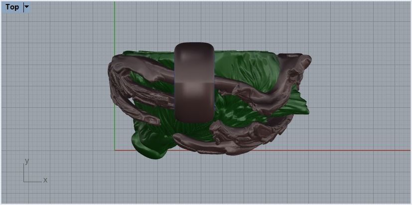 pendant wolf 3D print model_32