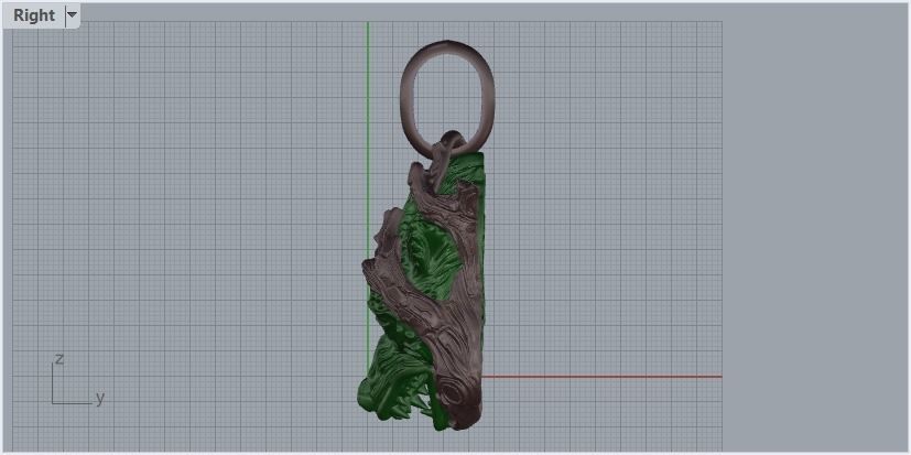 pendant wolf 3D print model_34