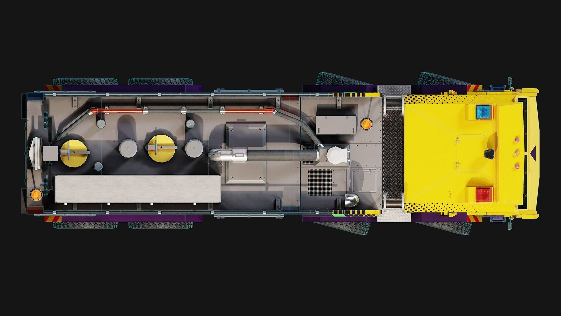 Fire Truck Low-poly 3D model_19