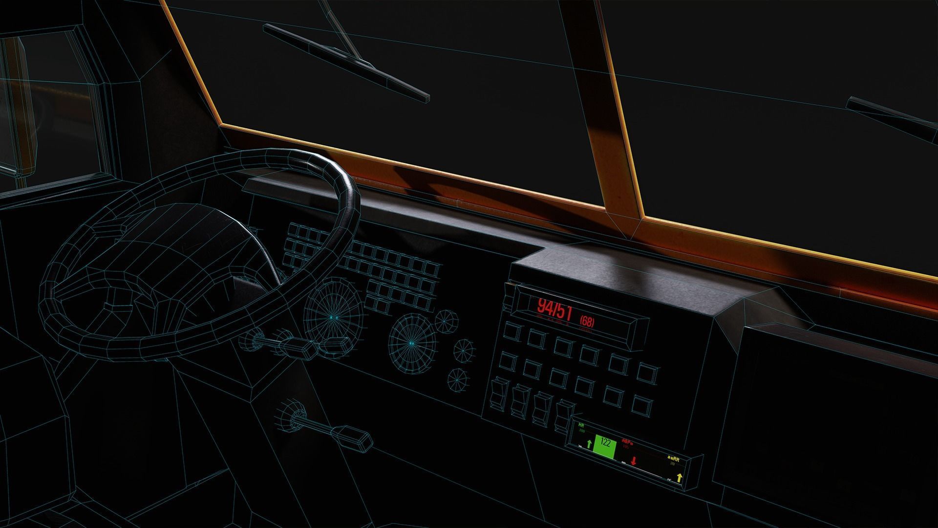 Fire Truck Low-poly 3D model_23