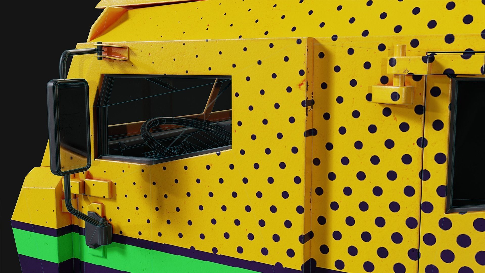 Fire Truck Low-poly 3D model_22