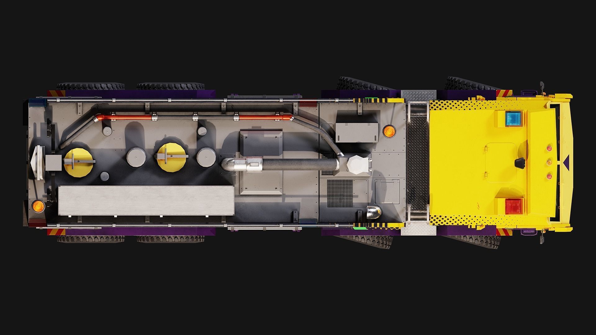 Fire Truck Low-poly 3D model_3