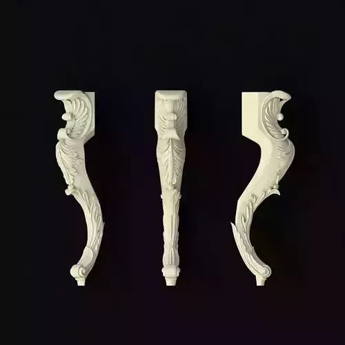leg High quality 3d models for processing on a cnc machine 