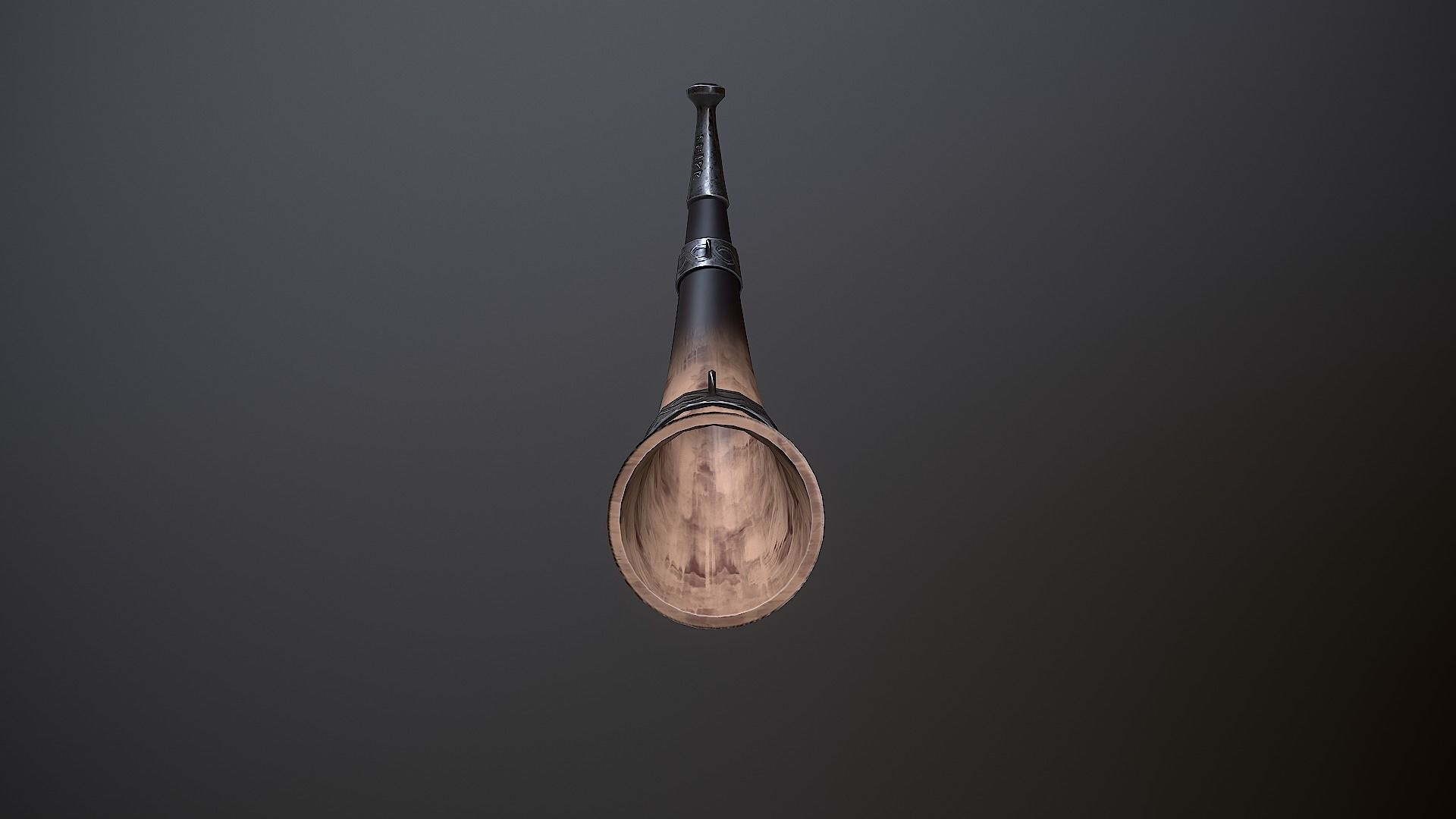 War Horn Low-poly 3D model_4