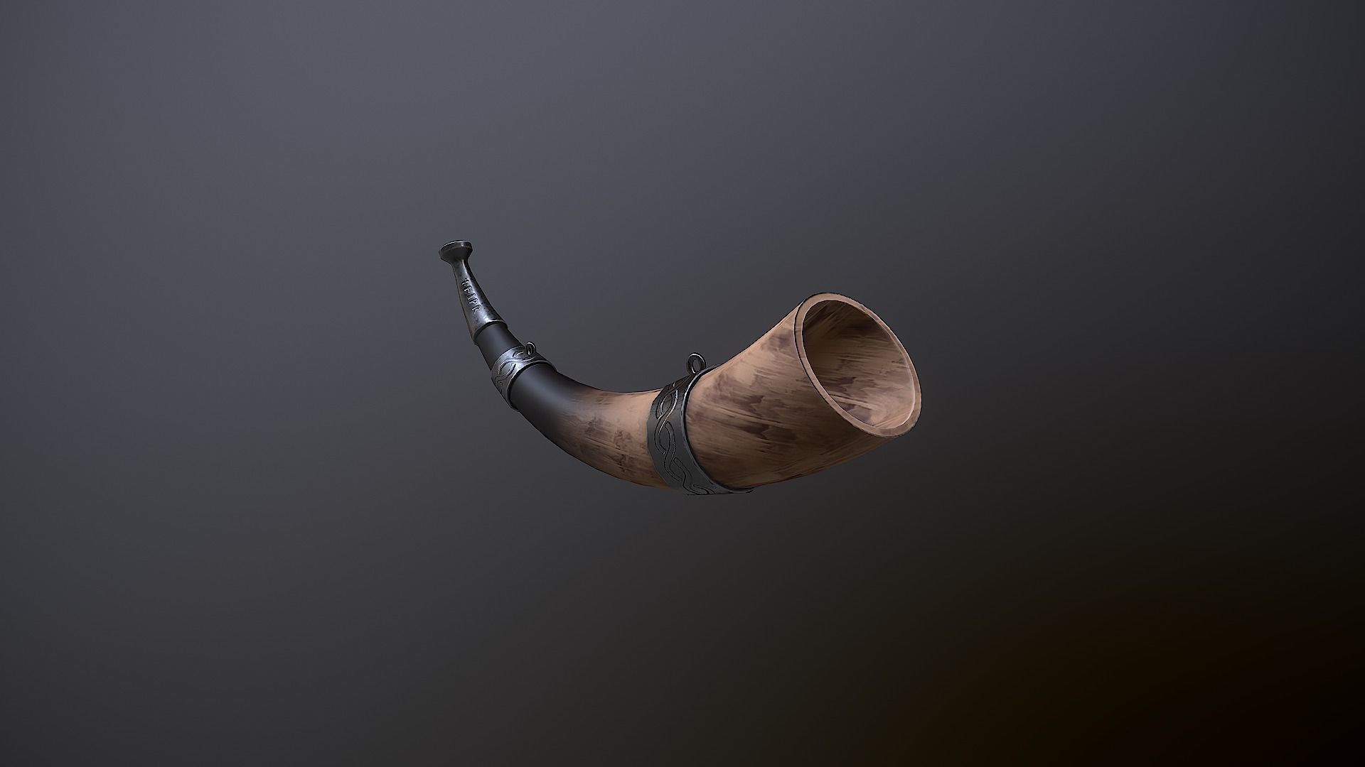 War Horn Low-poly 3D model_2