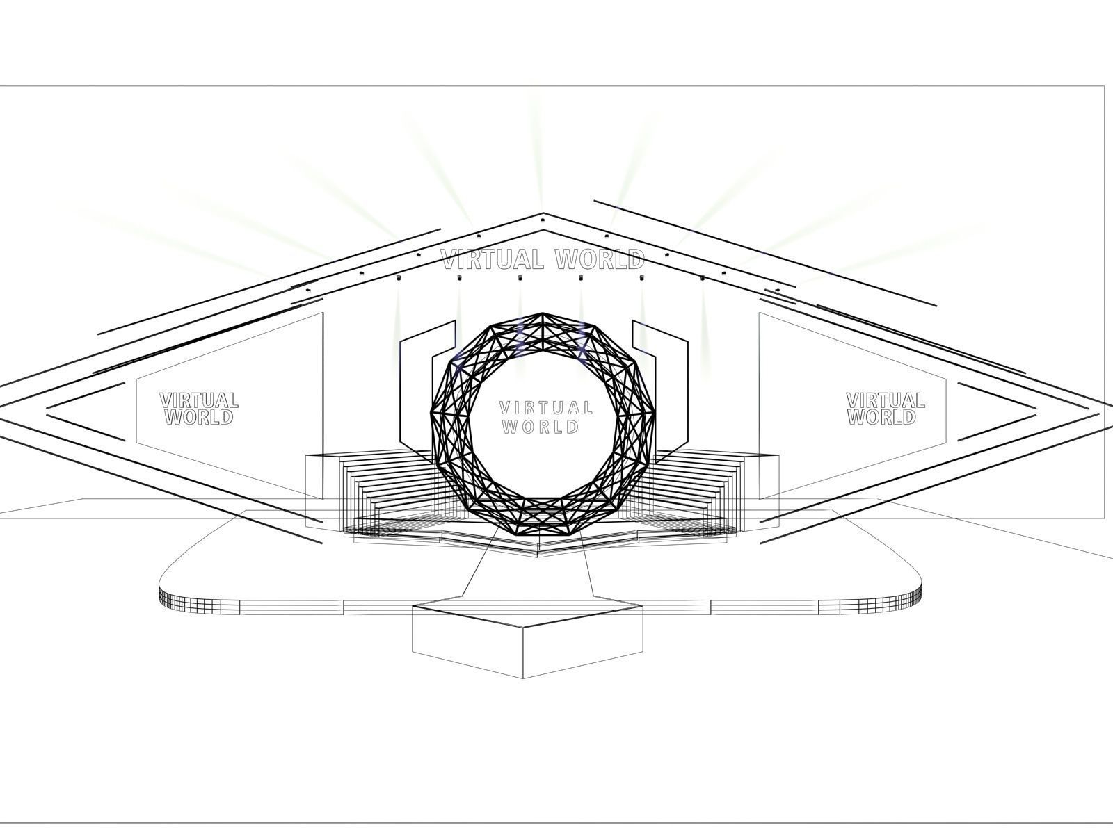 Event Stage Design Virtual world 3D model_5