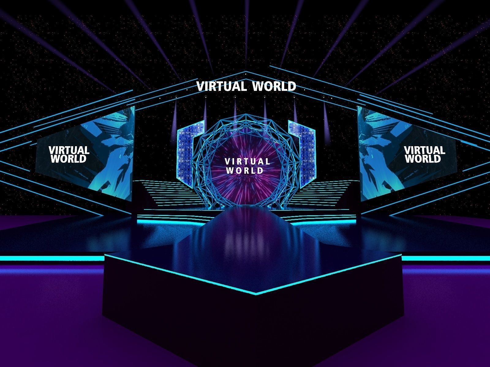 Event Stage Design Virtual world 3D model_1