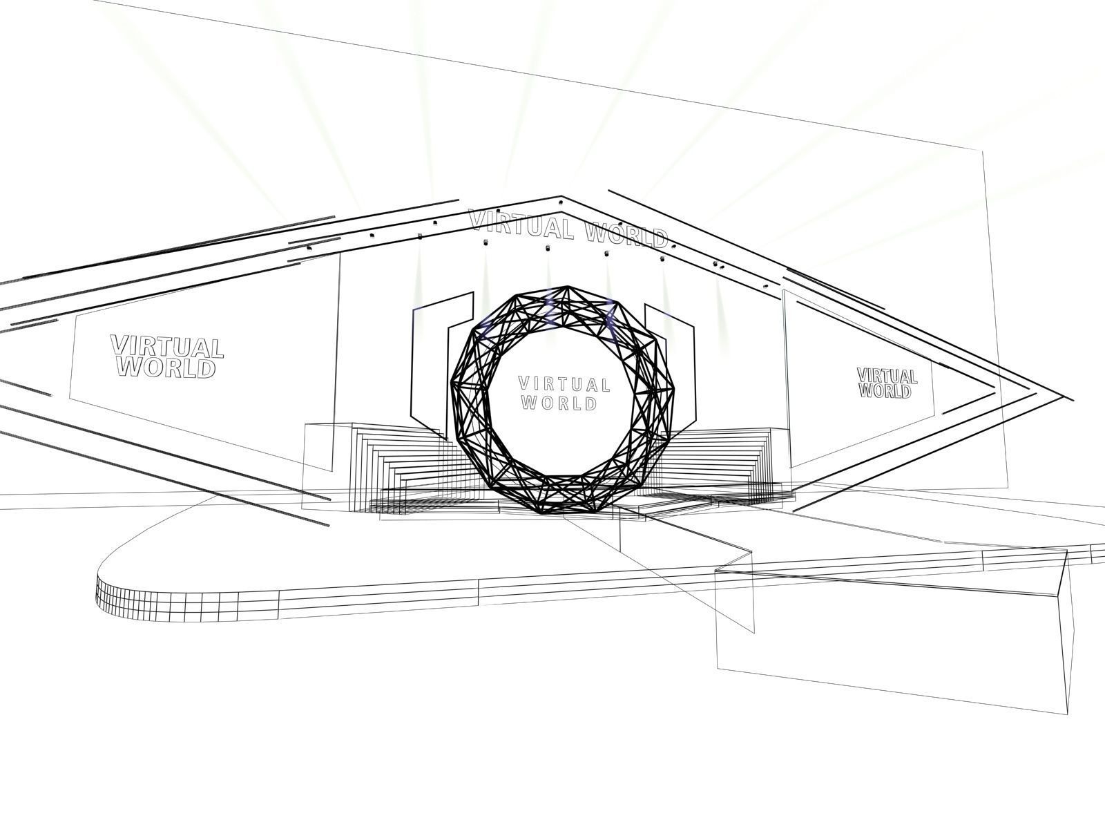 Event Stage Design Virtual world 3D model_6