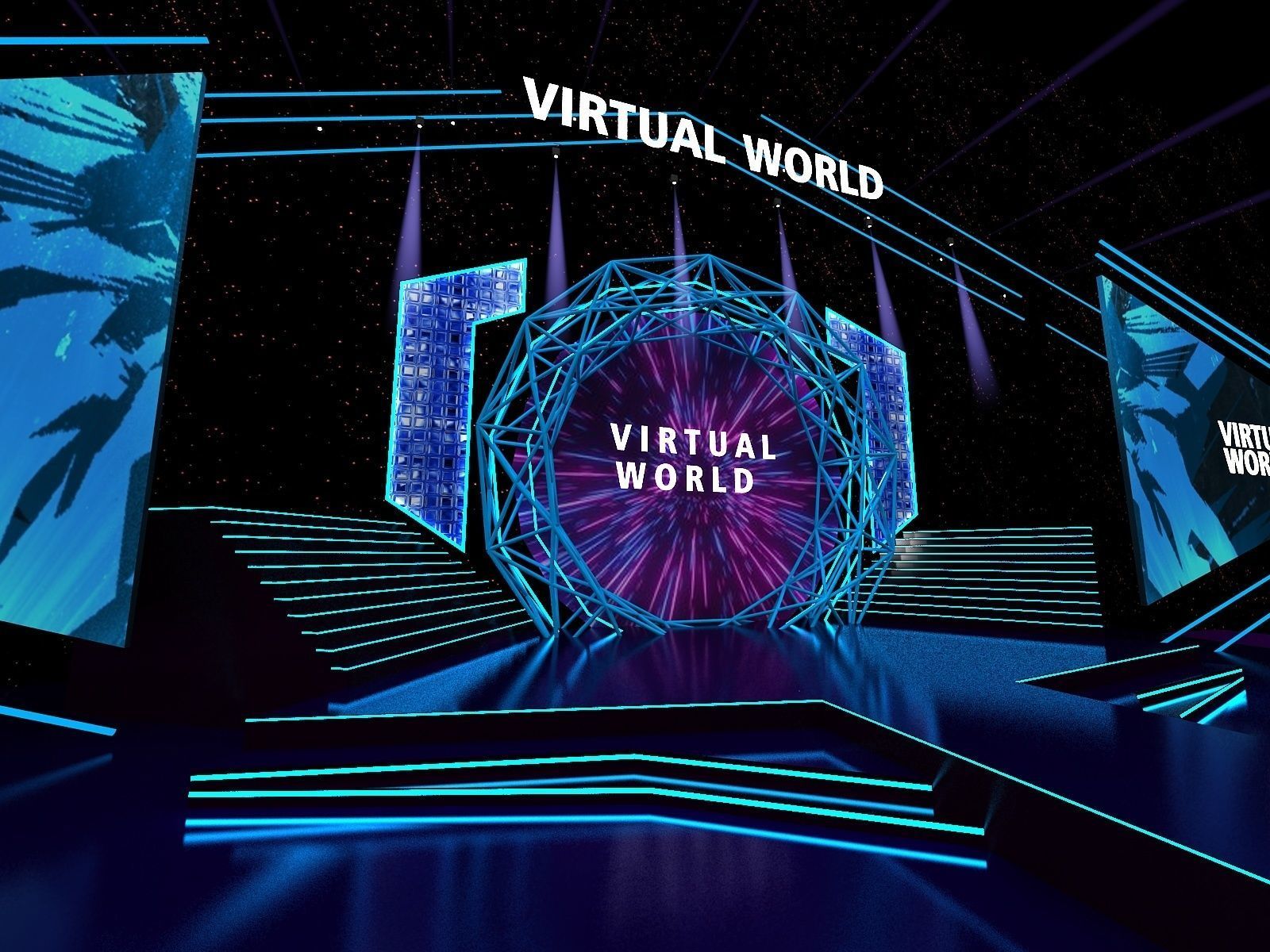 Event Stage Design Virtual world 3D model_4