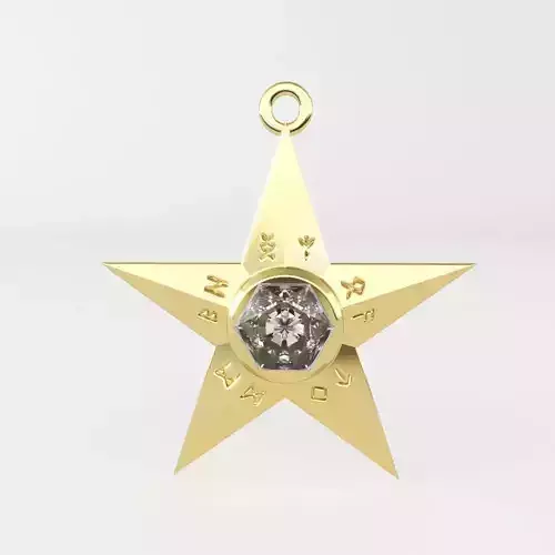 Star pendant with stone