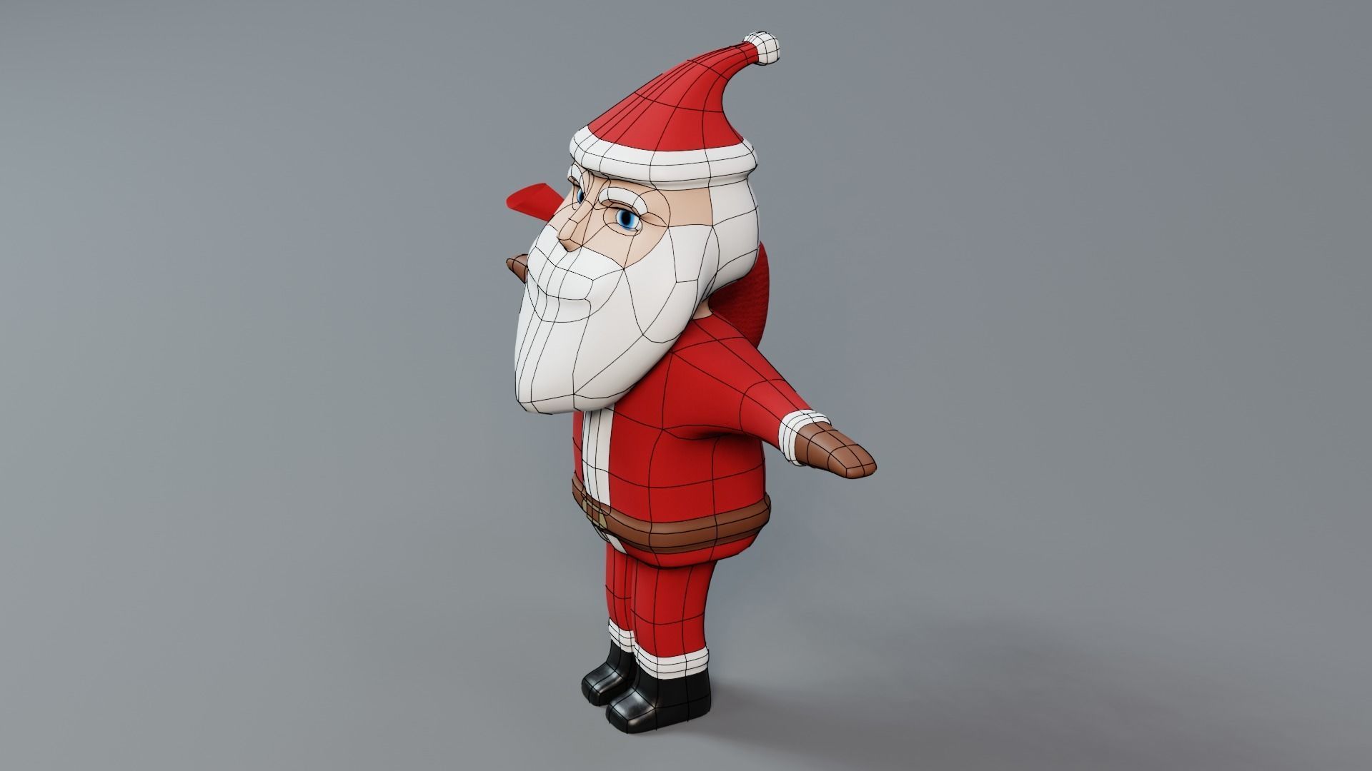 Santaclaus Rigged 3D Model Low-poly 3D model_7