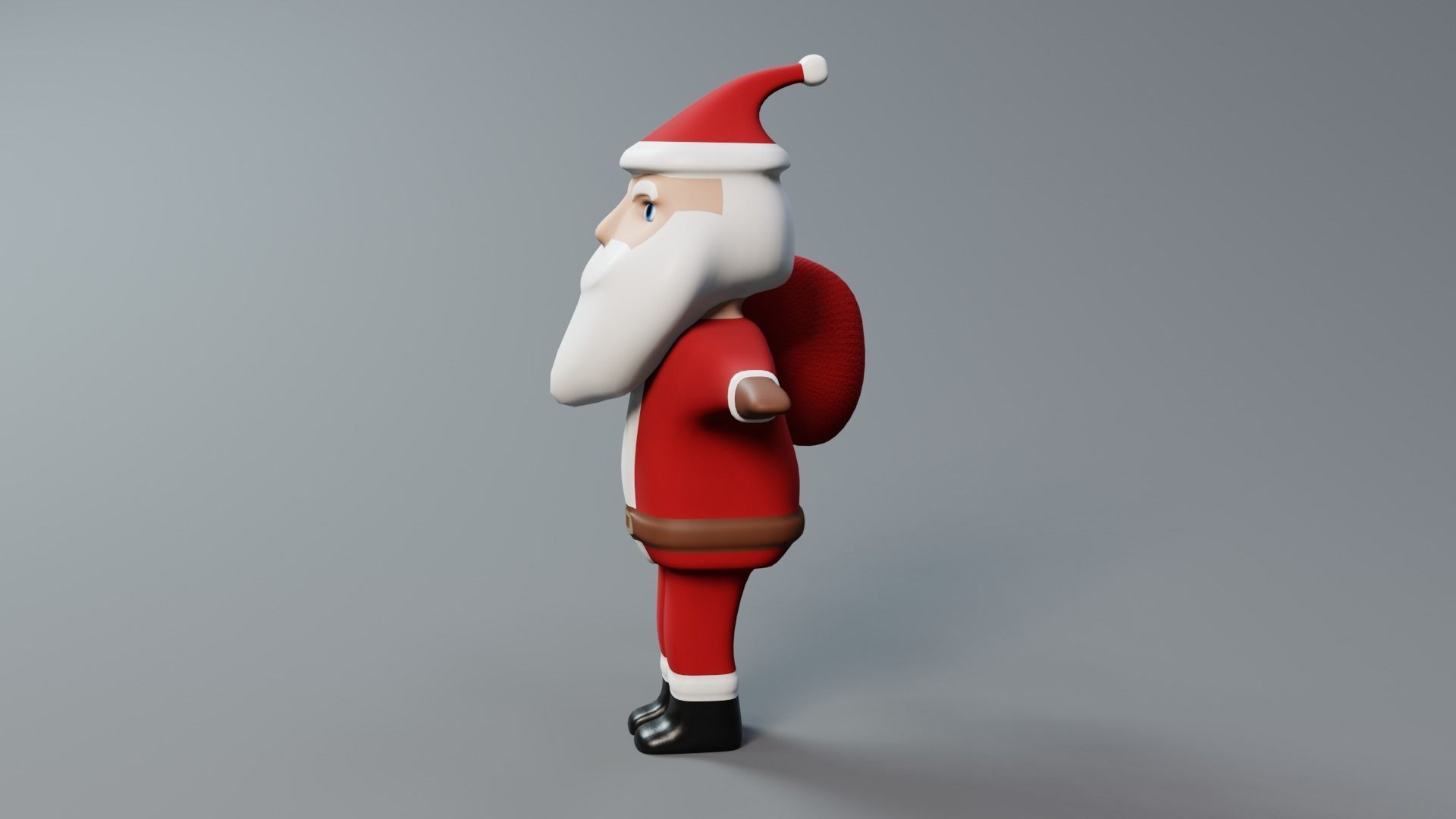Santaclaus Rigged 3D Model Low-poly 3D model_2