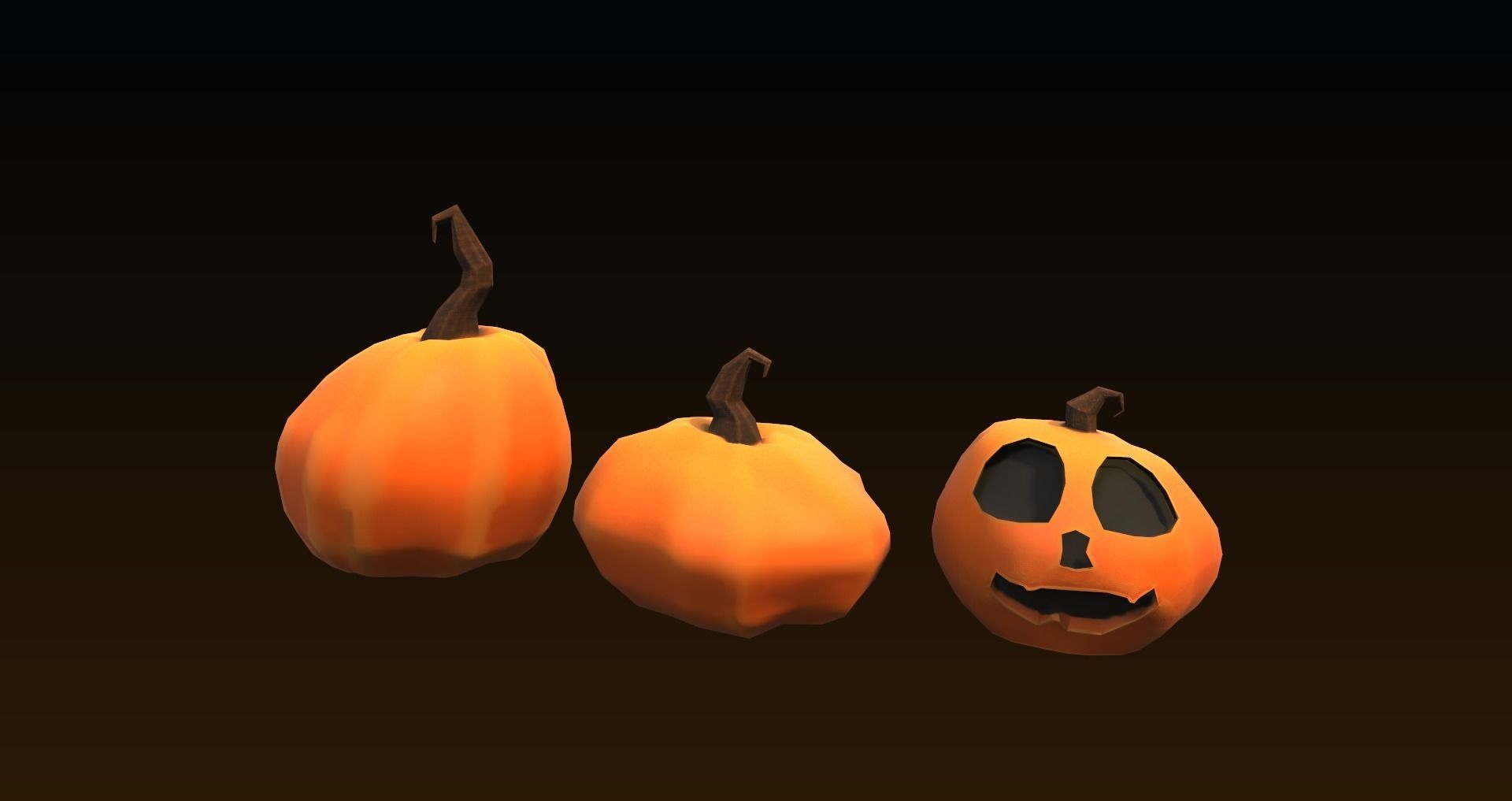 Halloween spooky Low poly Game ready assets Unity Low-poly 3D model_13