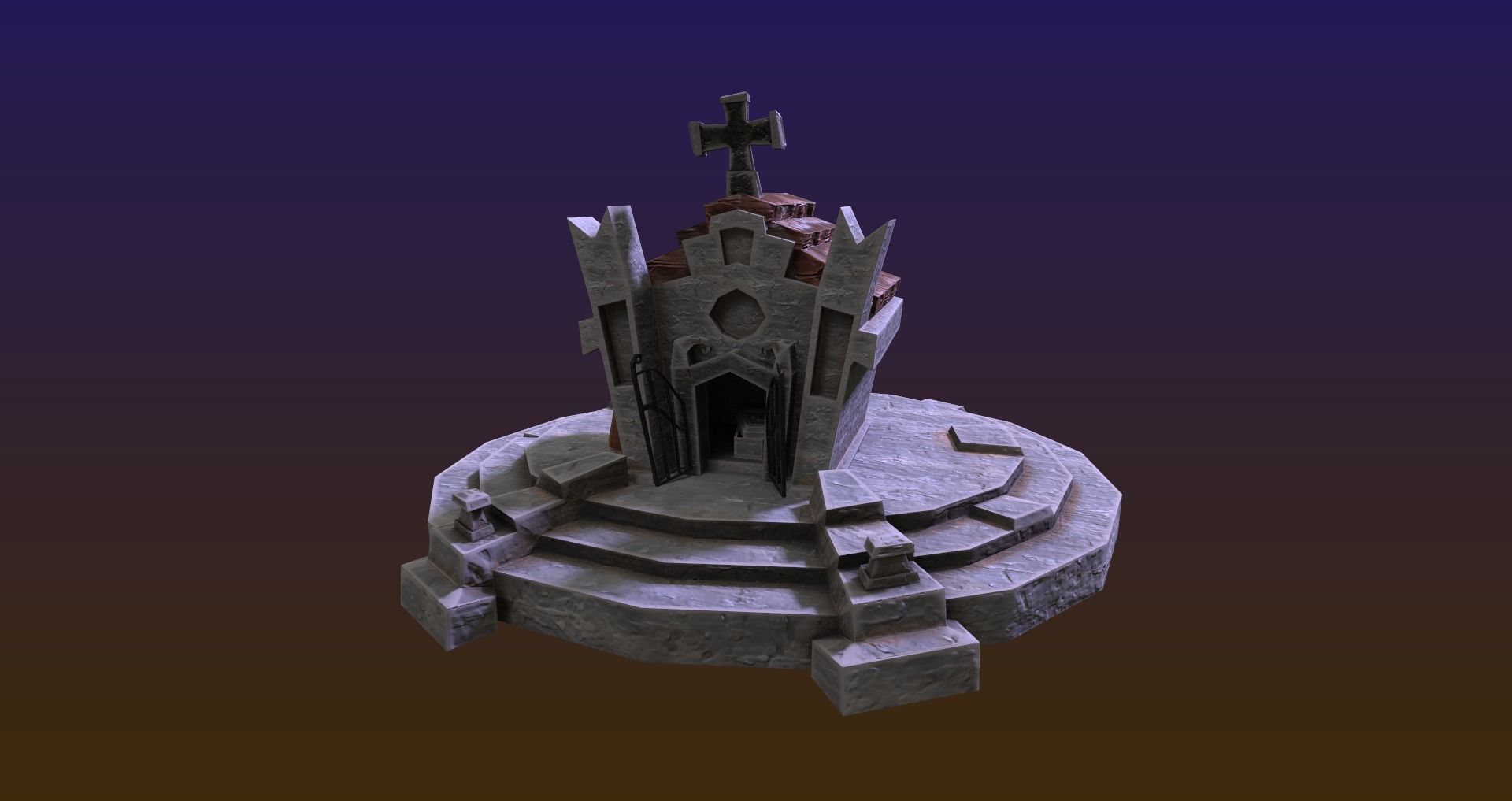 Halloween spooky Low poly Game ready assets Unity Low-poly 3D model_10