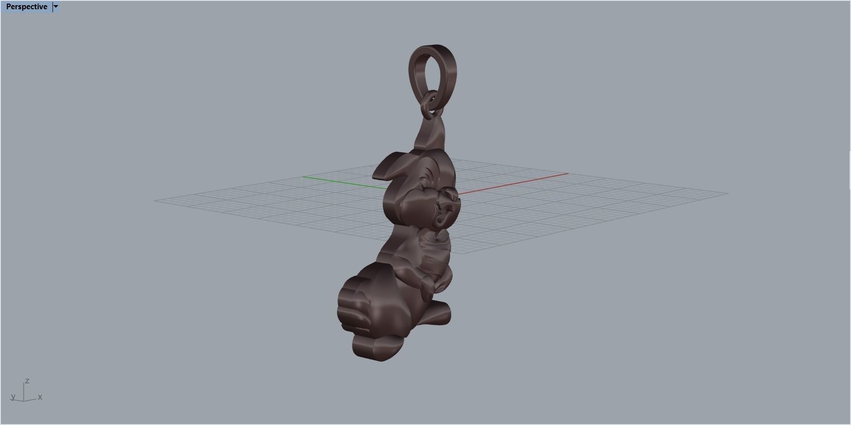 pendant bunny 3D print model_27