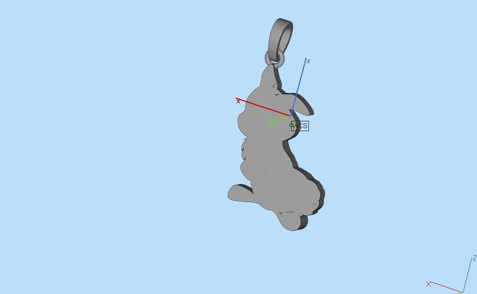 pendant bunny 3D print model_42