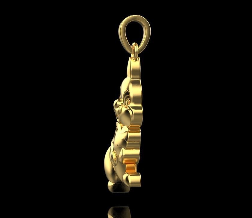 pendant bunny 3D print model_6