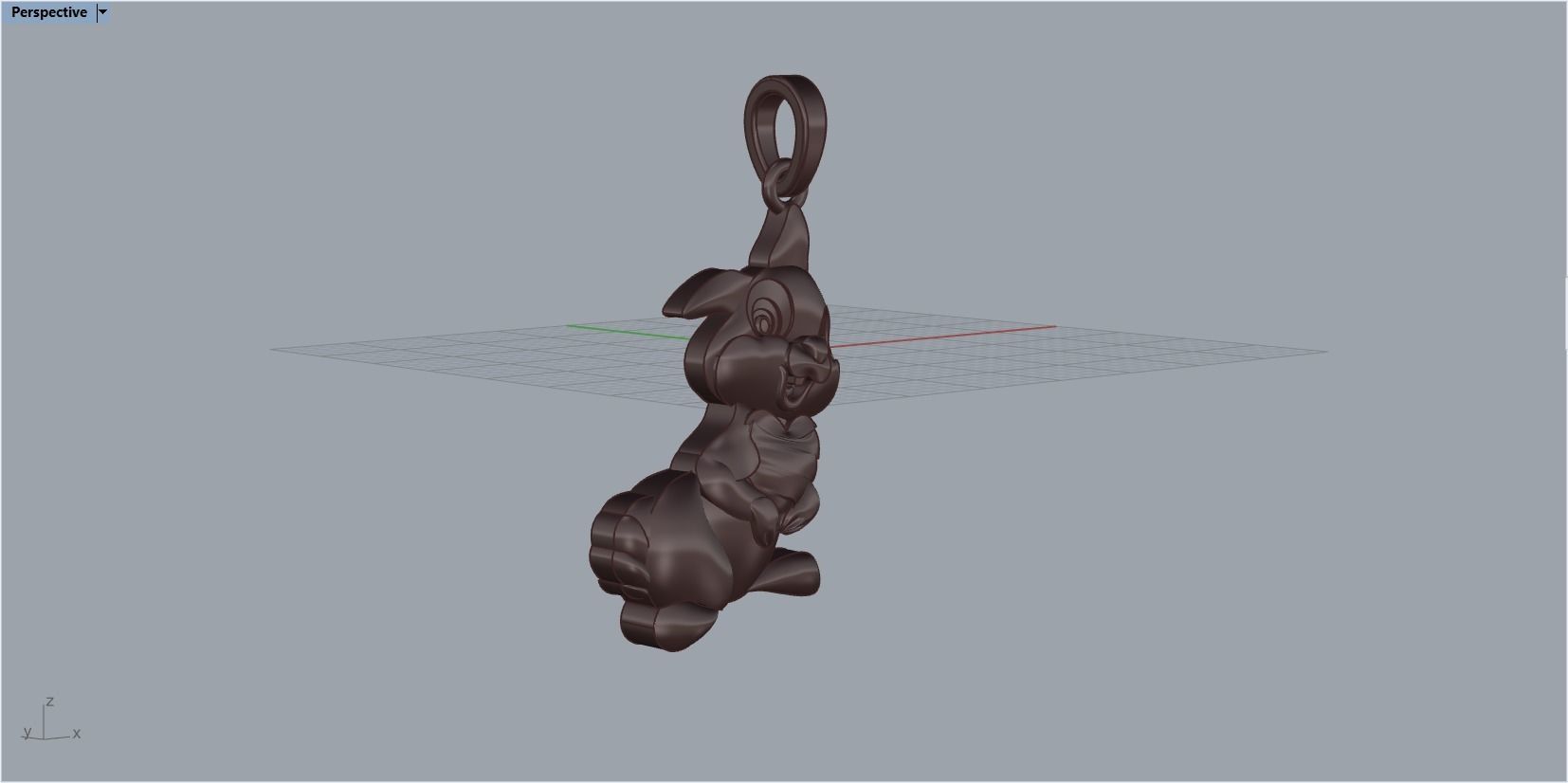 pendant bunny 3D print model_24