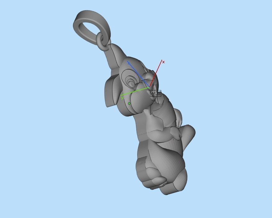pendant bunny 3D print model_33