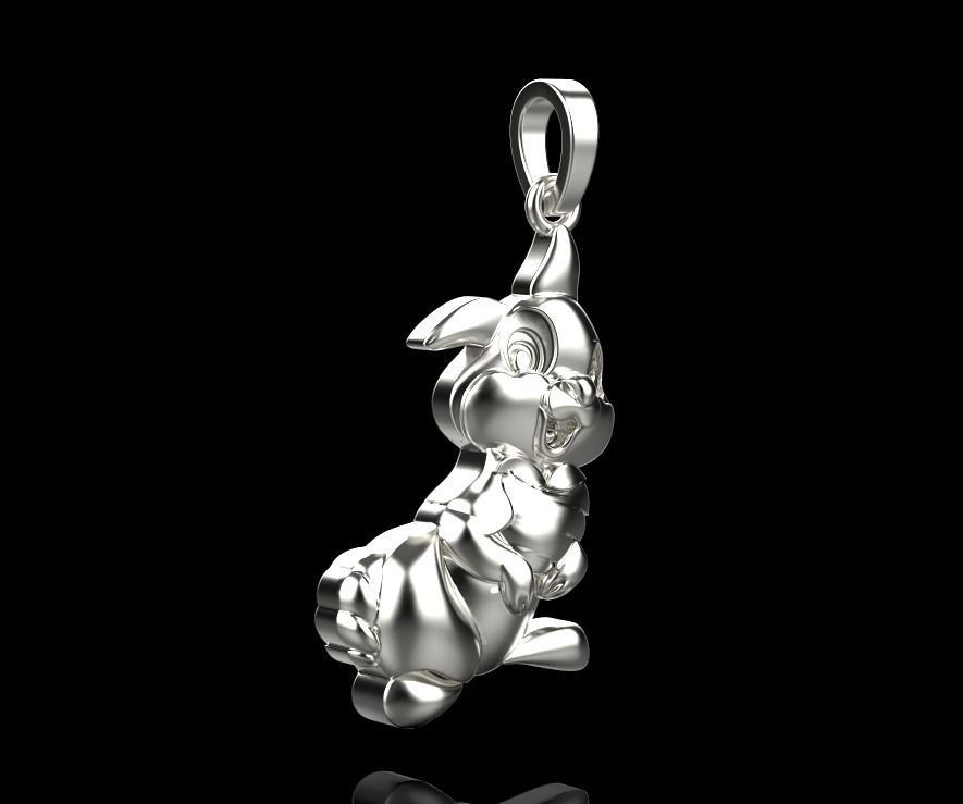 pendant bunny 3D print model_9