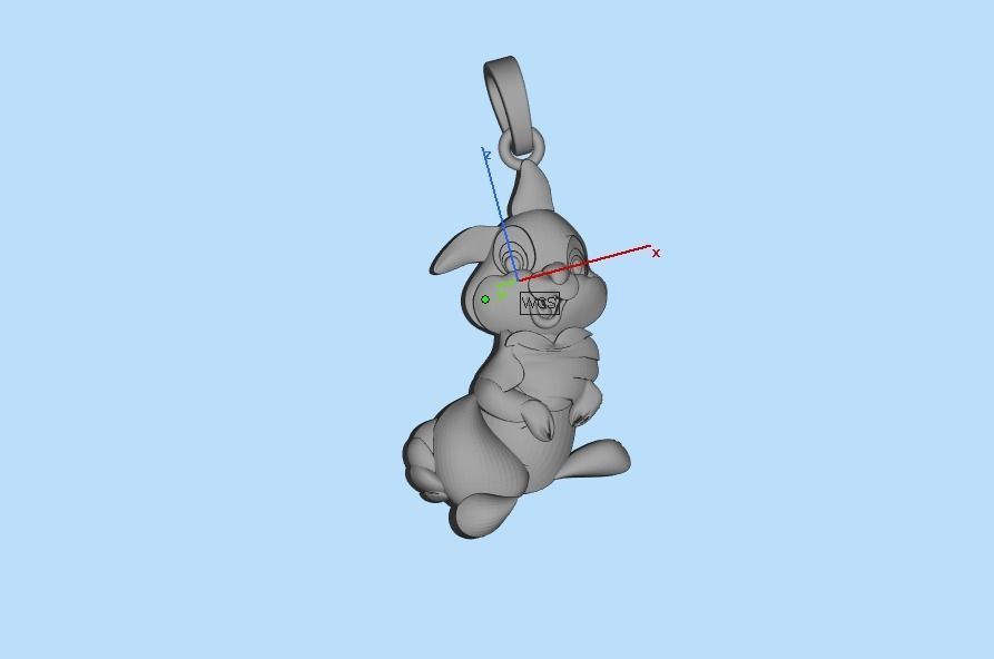 pendant bunny 3D print model_40