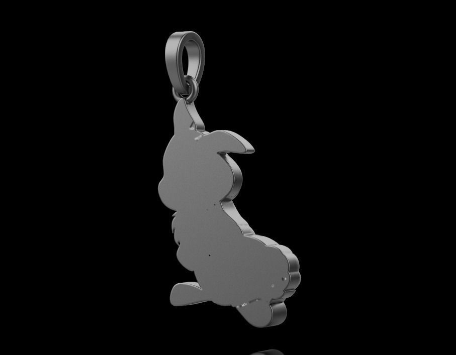 pendant bunny 3D print model_16