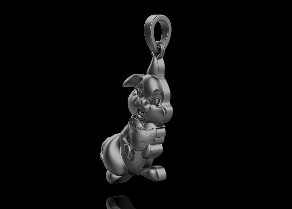 pendant bunny 3D print model_19