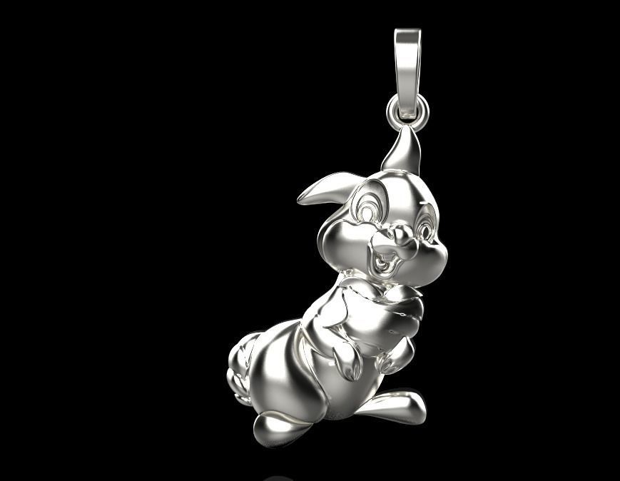 pendant bunny 3D print model_8
