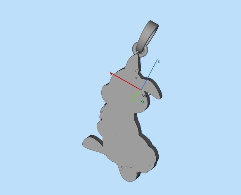 pendant bunny 3D print model_34