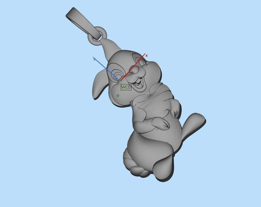 pendant bunny 3D print model_32