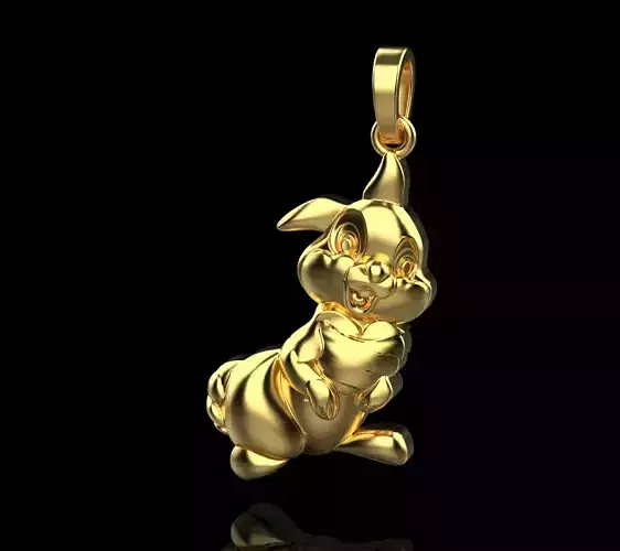 pendant bunny 3D print model