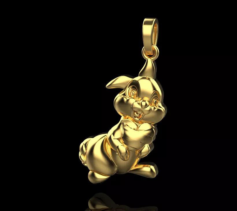 pendant bunny 3D print model_0
