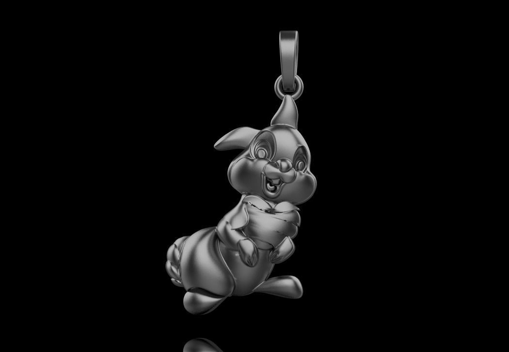 pendant bunny 3D print model_18