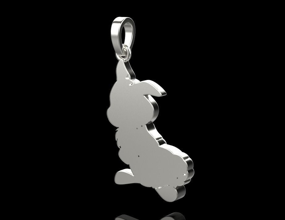 pendant bunny 3D print model_10