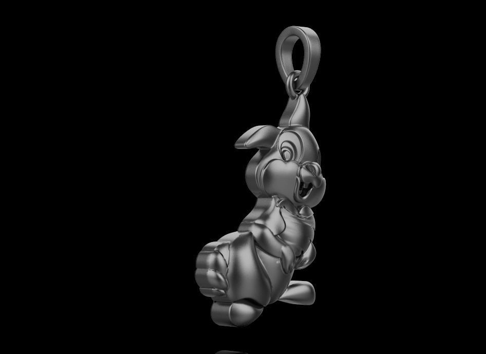 pendant bunny 3D print model_17