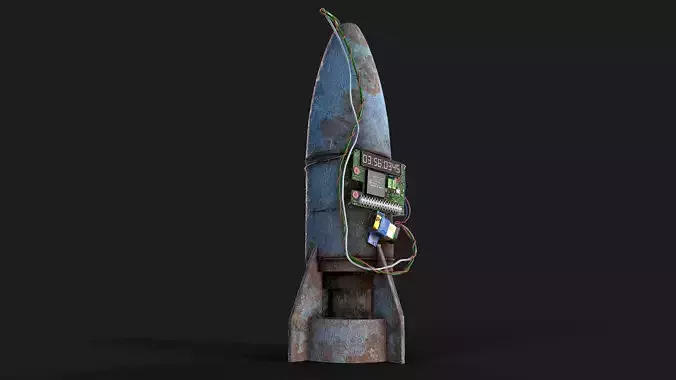 Aerial Bomb Low-poly 3D model