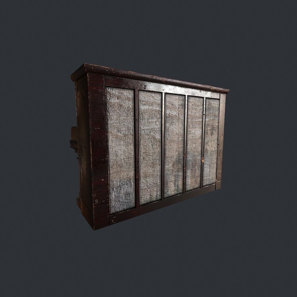 Old Vintage Piano v1 Low-poly 3D model_21