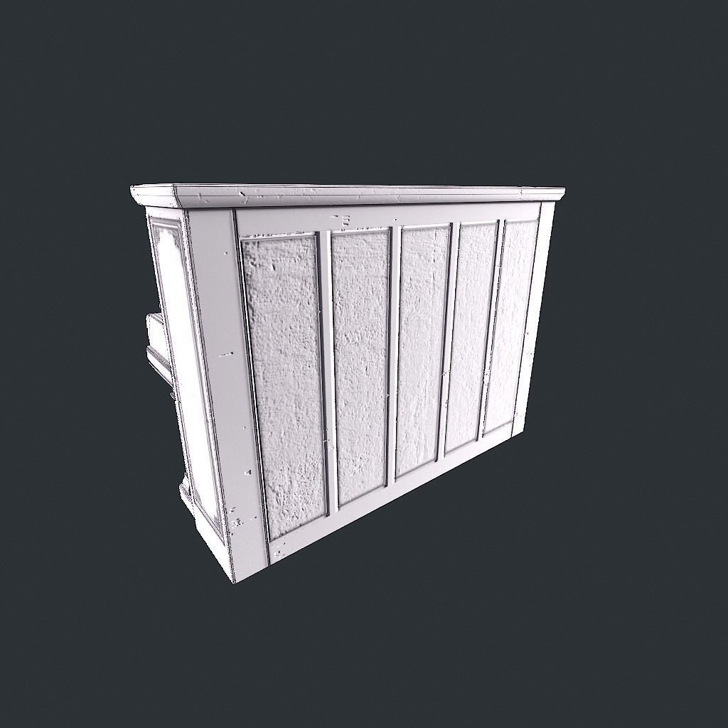 Old Vintage Piano v1 Low-poly 3D model_25