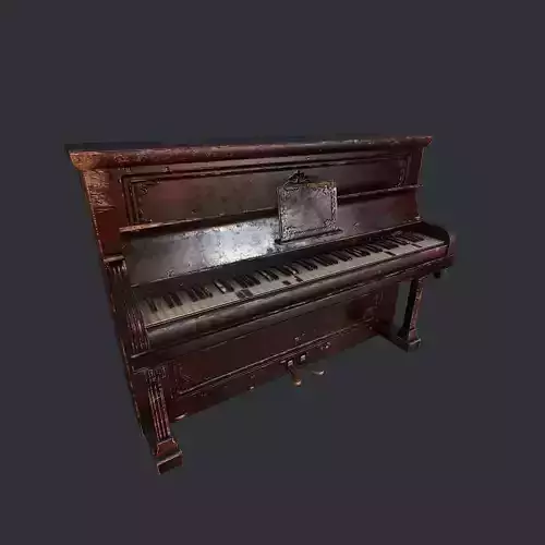 Old Vintage Piano v1 Low-poly 3D model
