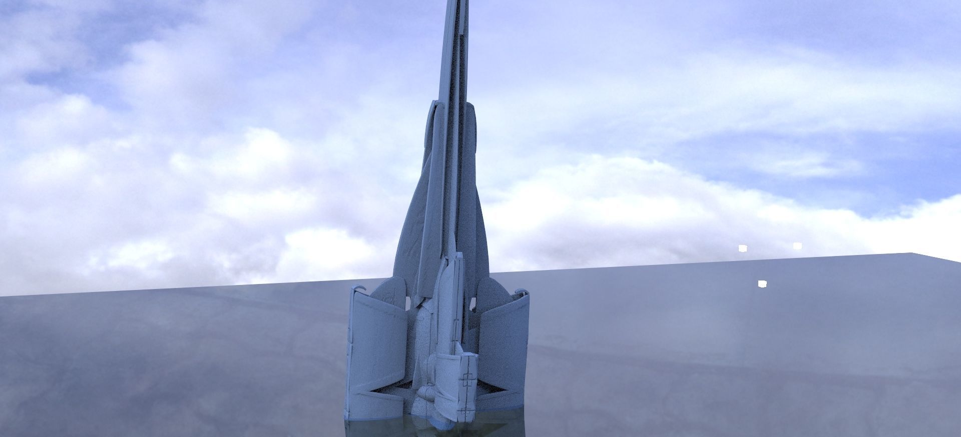 Sci-fi Tower design 4 3D model_1
