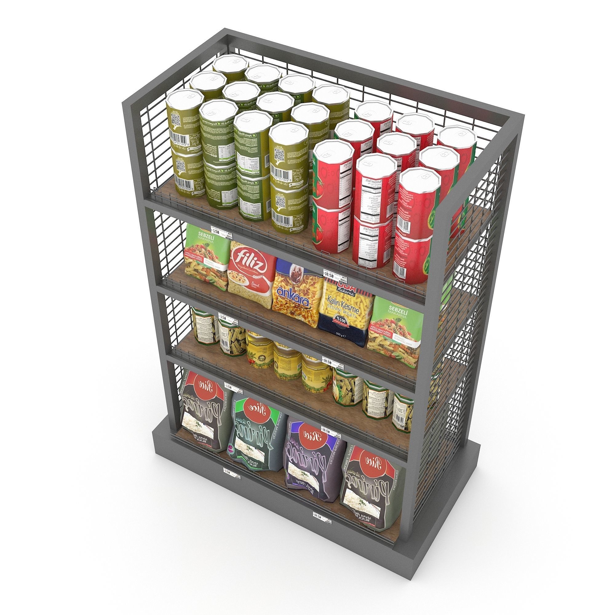 3D model canned food 04 Low-poly 3D model_3