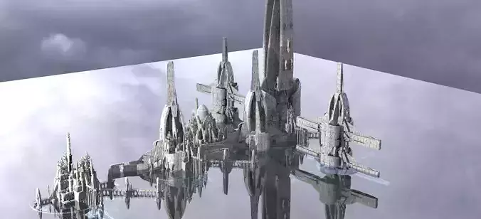 Sci fi Pure Energy City 1 Kitbash