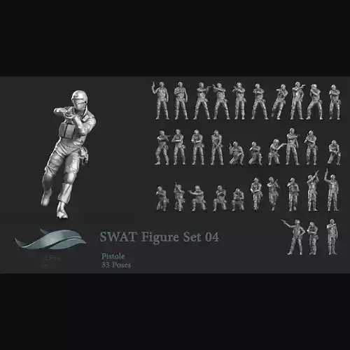 SWAT Figure Set 04 3D print model