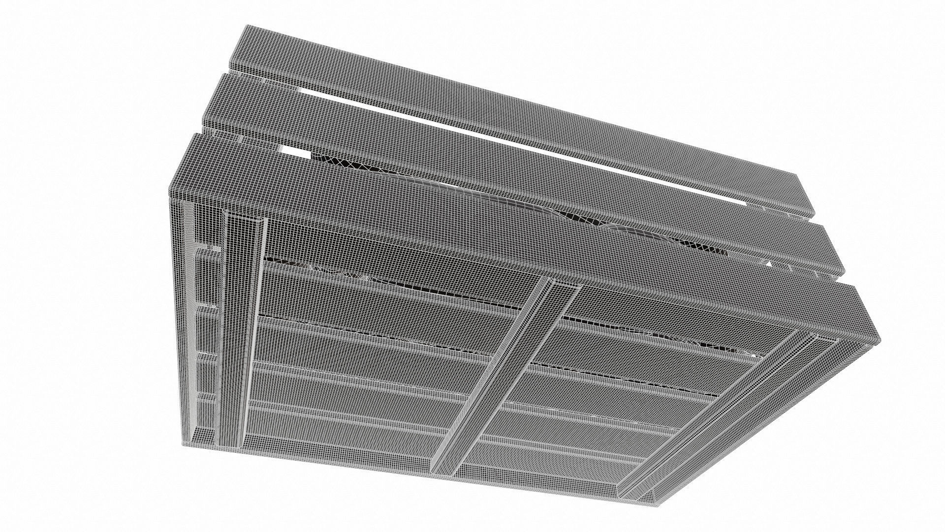 Zucchini in Wooden Crate 3D model Low-poly 3D model_14