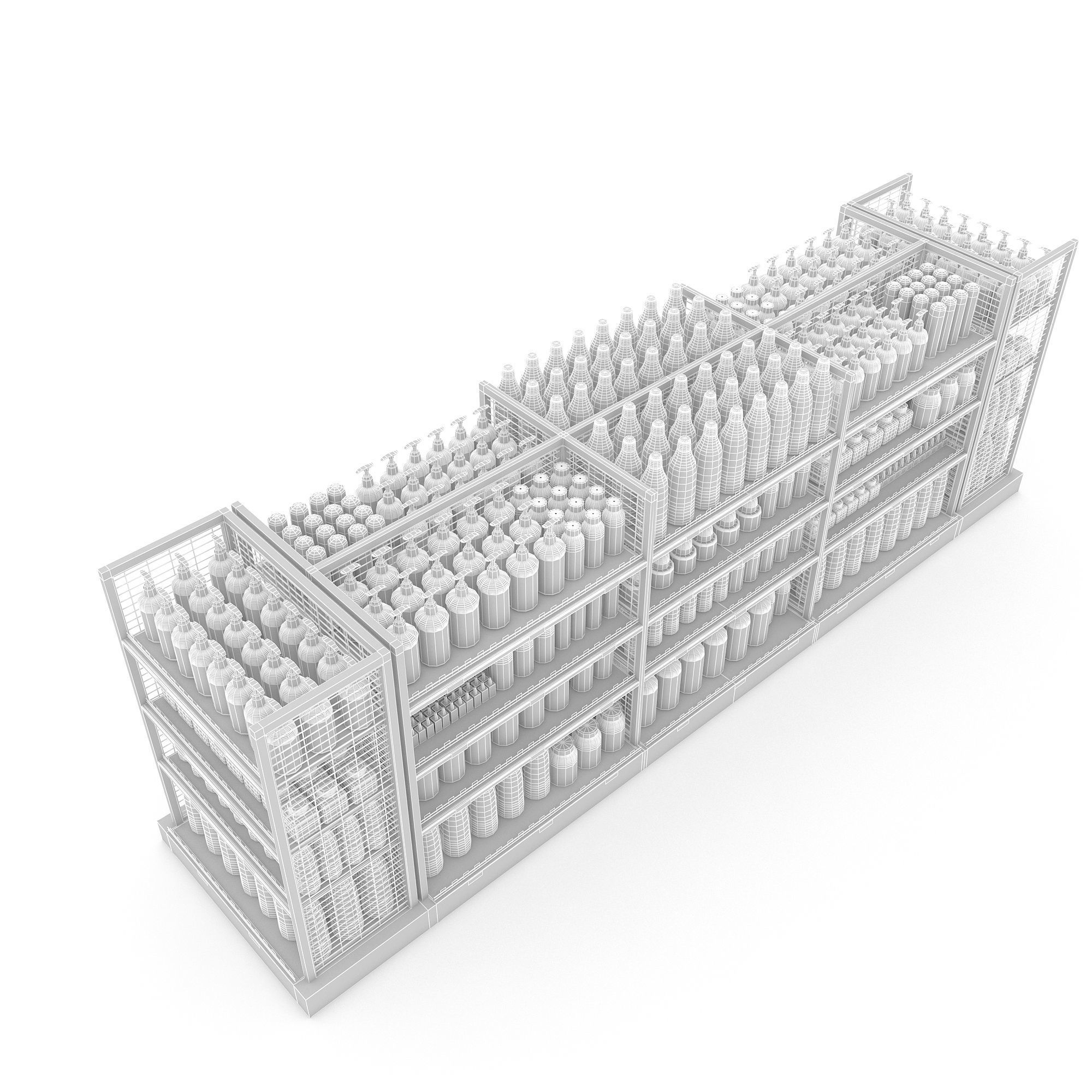 cosmetic product market stand Low-poly 3D model_6