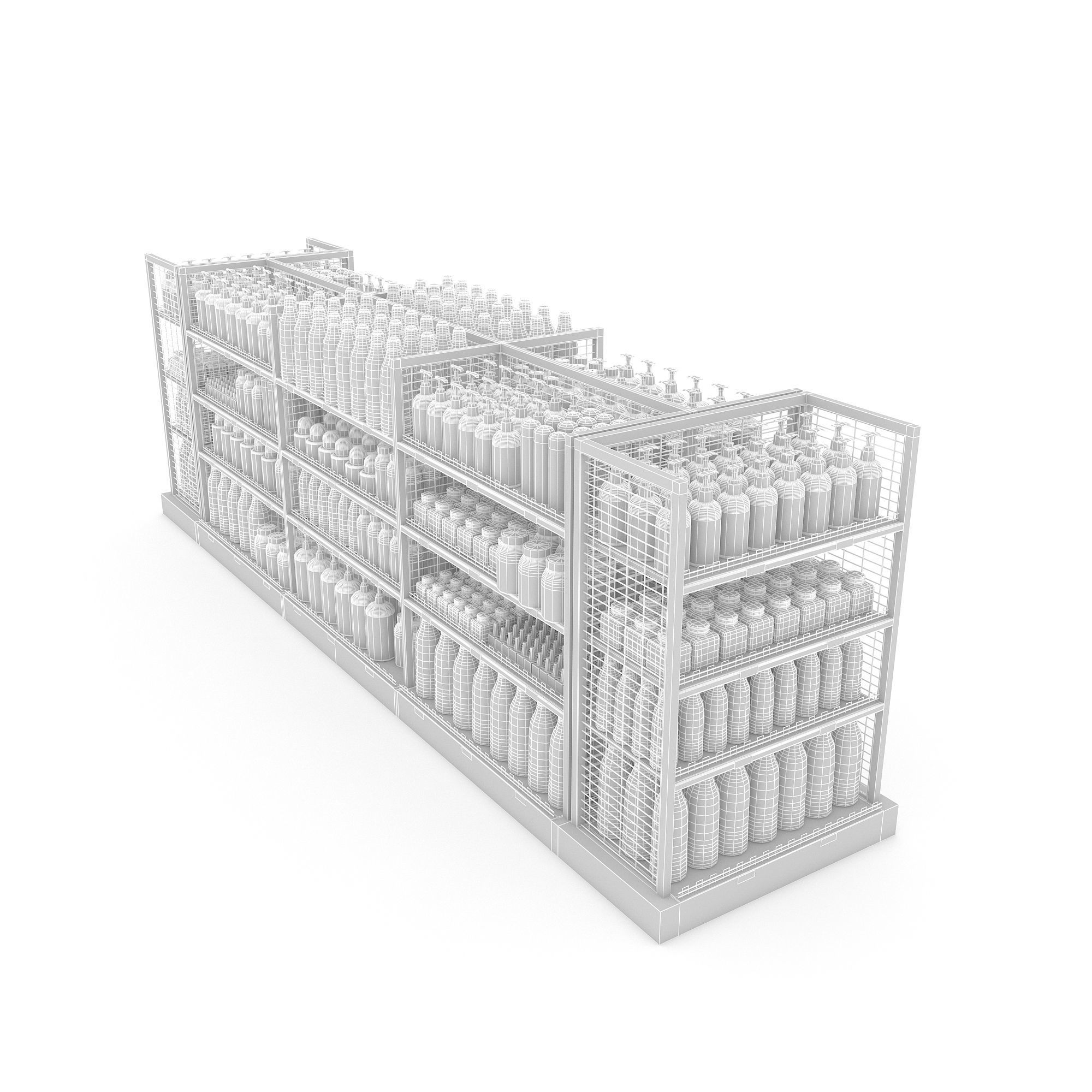 cosmetic product market stand Low-poly 3D model_5