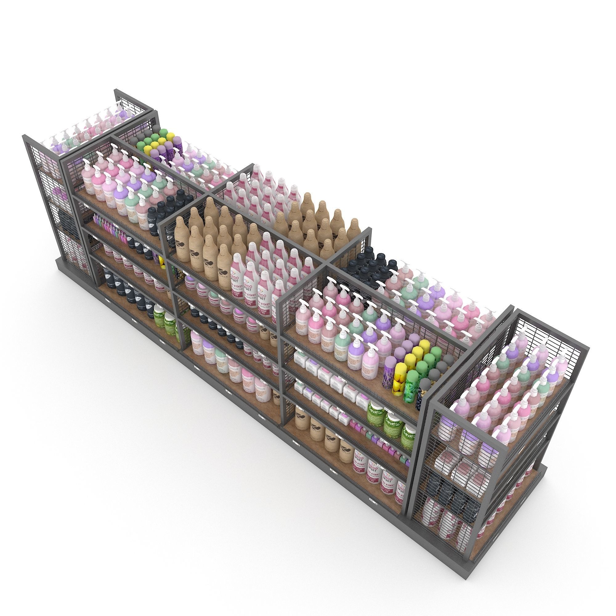 cosmetic product market stand Low-poly 3D model_3