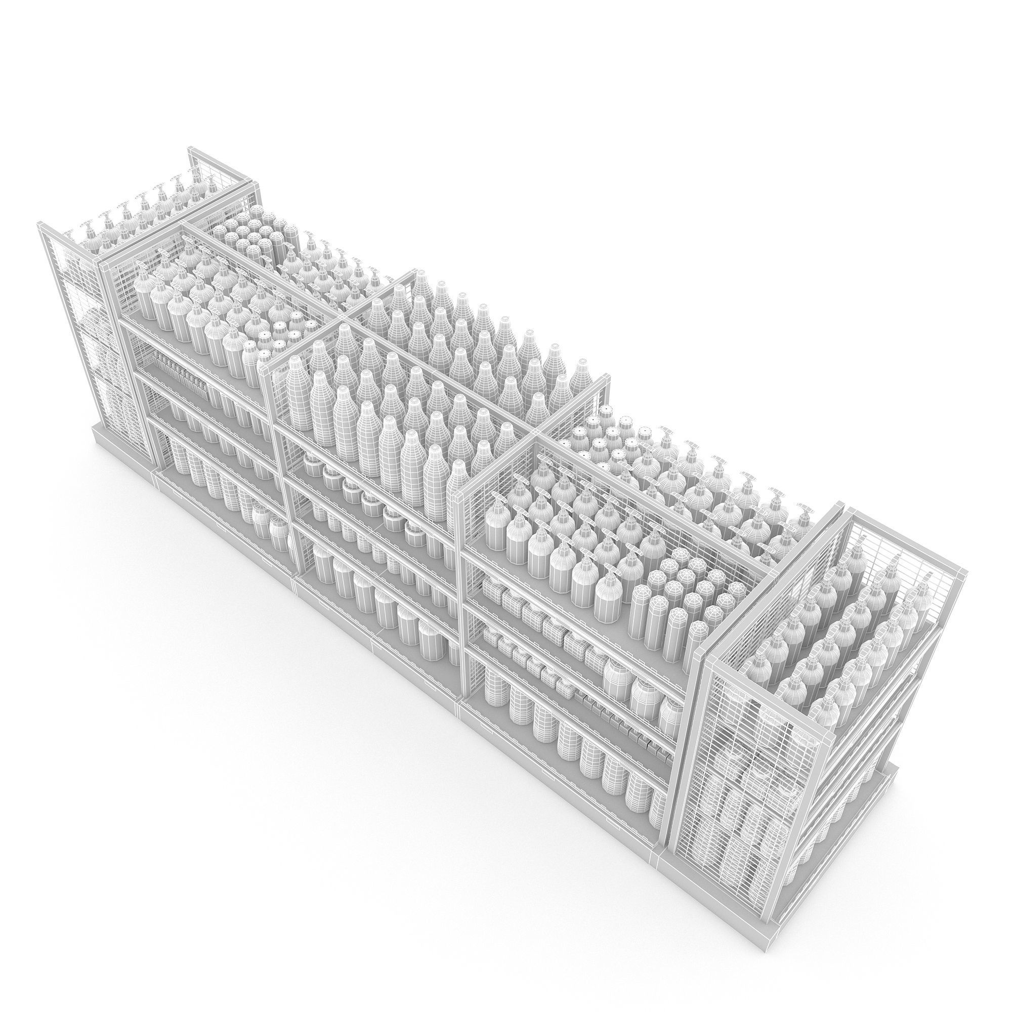 cosmetic product market stand Low-poly 3D model_7