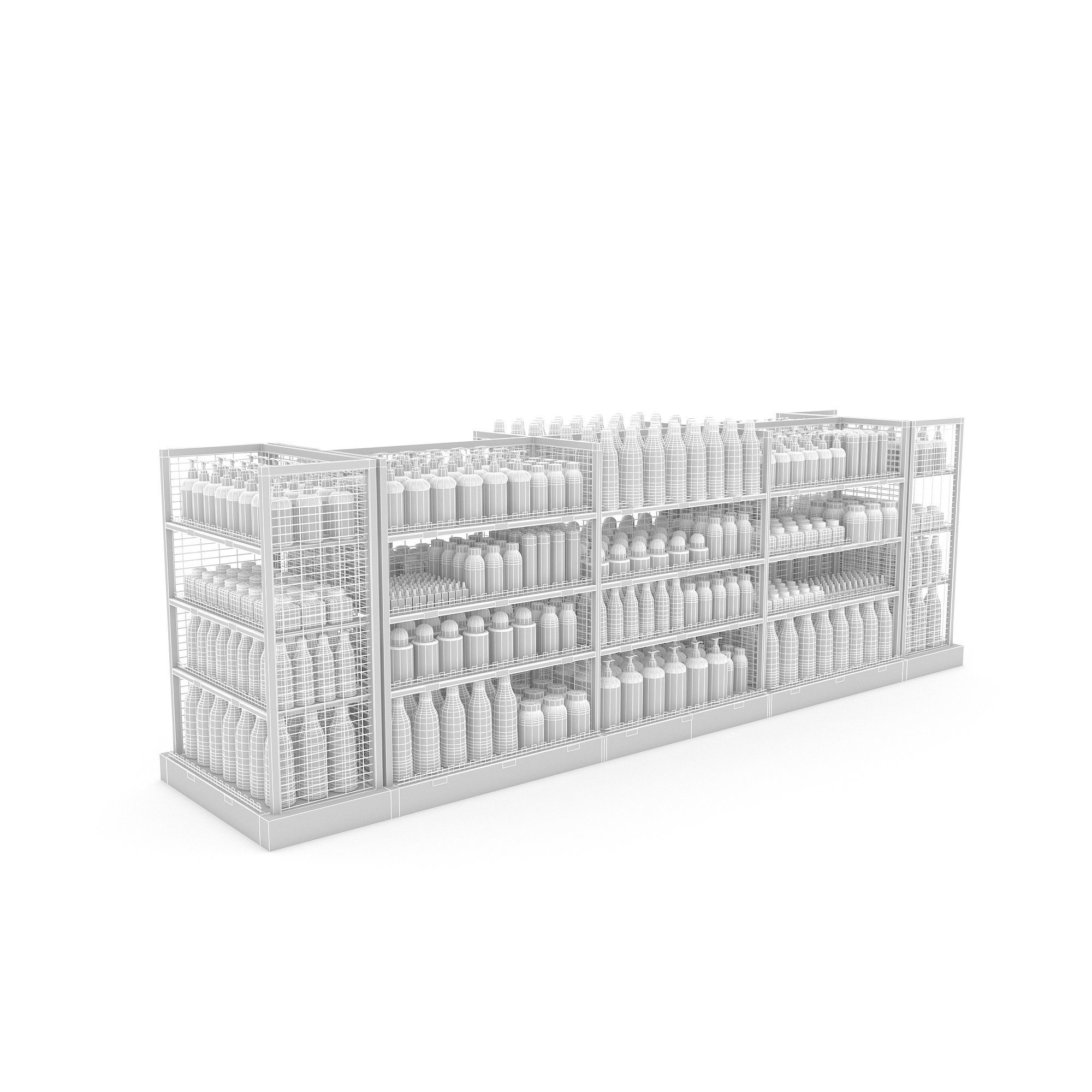 cosmetic product market stand Low-poly 3D model_4
