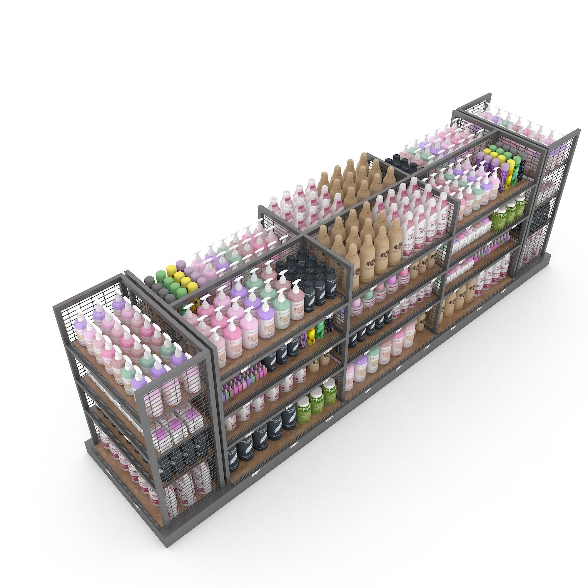 cosmetic product market stand Low-poly 3D model_2